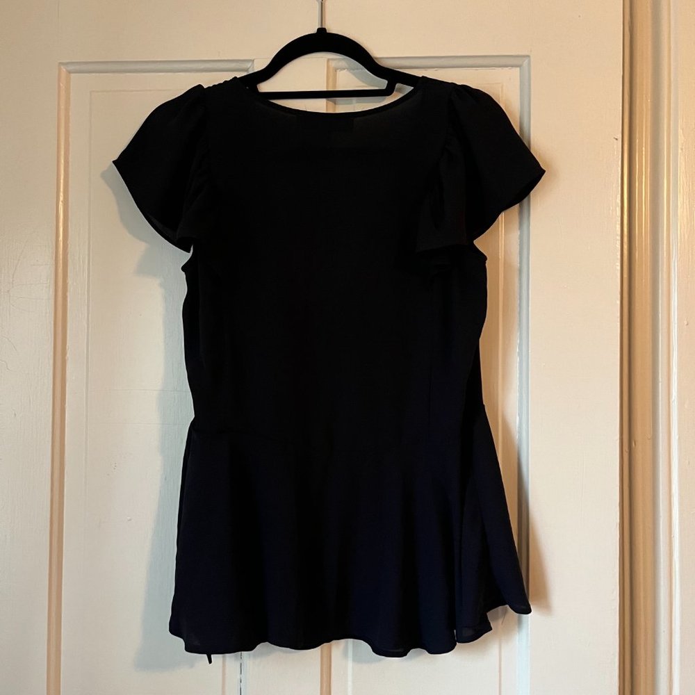 Loft Flutter Sleeve Wrap Top - image 2